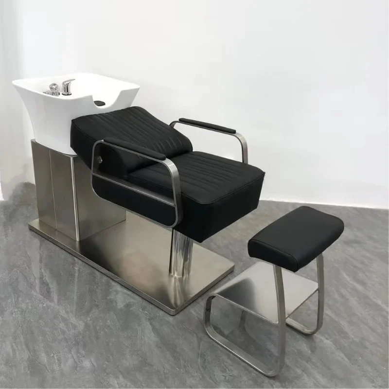 

Barber Shop Lying Half Shampoo Flushing Bed Simple Ceramic Shampoo Chair