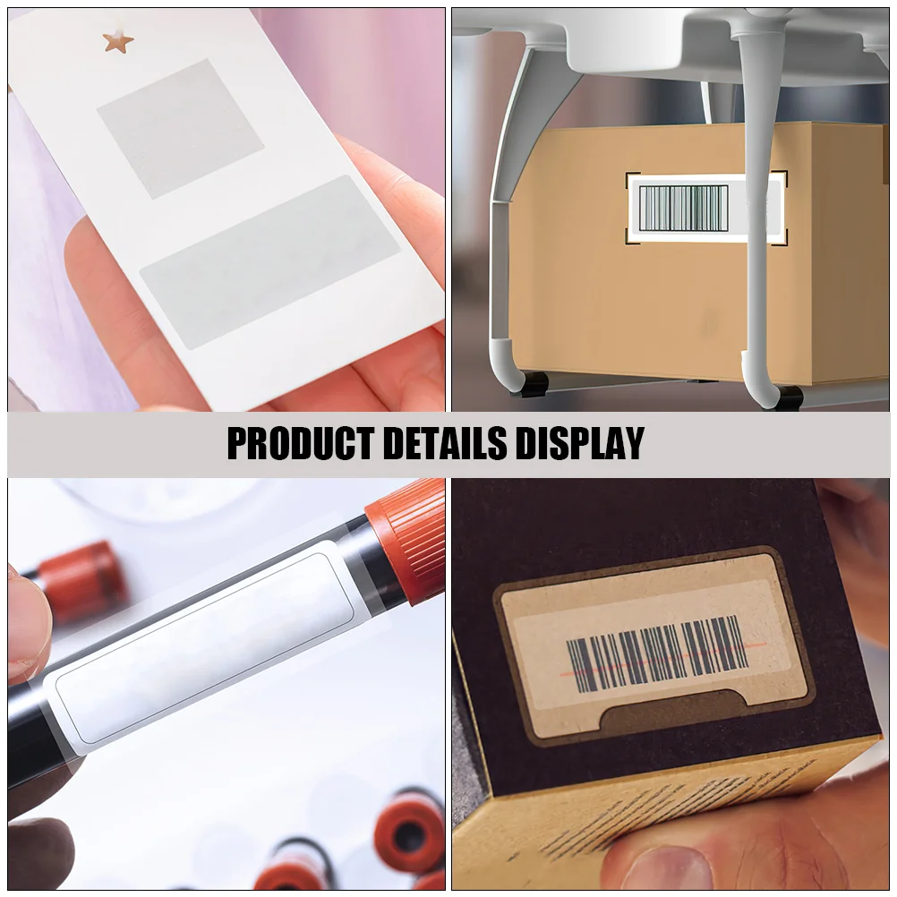 Labels Stickers Protector Self-adhesive Protectors Barcode Protective Books Rectangle for Protecting Barcodes Clear Tape