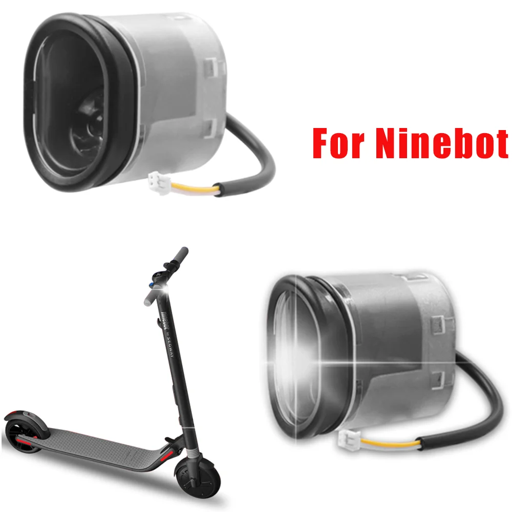 Farol elétrico para ninebot es1 es2 es4 max g30 g30d scooter inteligente lâmpada dianteira do diodo emissor de luz kickscooter à prova dwaterproof água farol parte