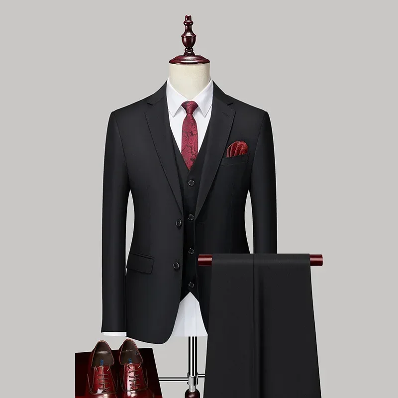 (110) Customized Men's New Formal Slim Business Groom's Wedding Suit