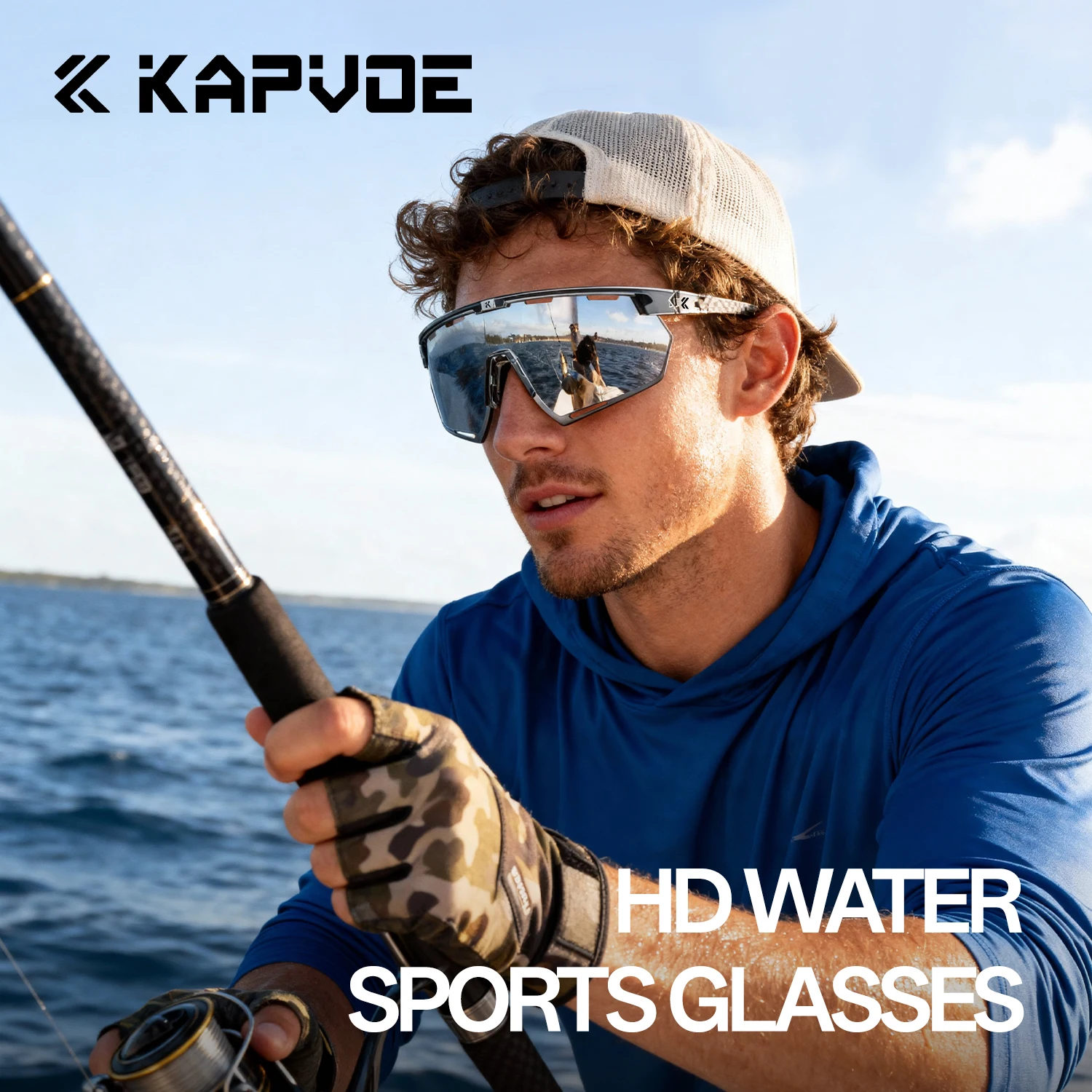 

KAPVOE New Women UV400 Anti-glare Polarized Water Sports Sunglasses for Professional Surfing Boating Fishing Rafting Kayaking