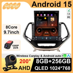 Car Android 15 For Jeep Cherokee 5 KL 2014 - 2018 Auto Radio Multimedia Video Player Navigation GPS carplay No 2din DVD 5G Wifi