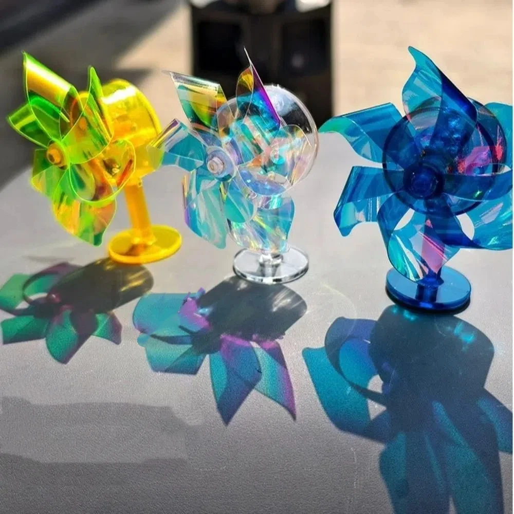 

2Pcs Wind Powered Motorcycle Handlebar Windmill Colorful Car Decoration Motorcycle Handle Decorations Self-Adhesive Toy Rotating