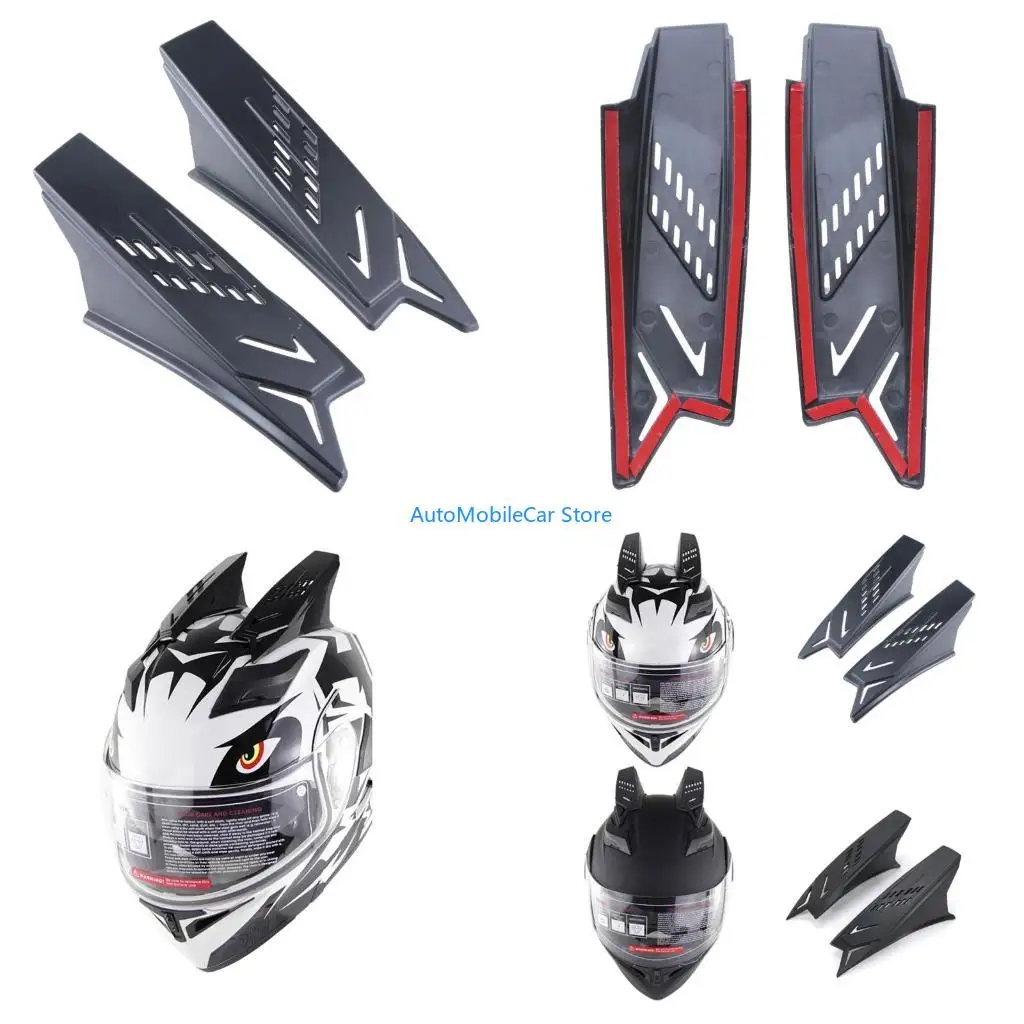G8TE Motorcycle Helmet Horns Punk Scooter Motorbike Helmet Horn Accessories for for Icom Arai Tanked Shark Yoh