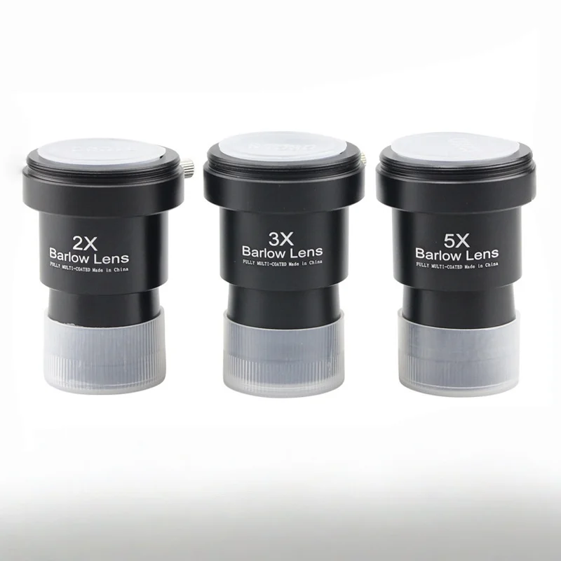 

‌2x-3x-5x Multi-Coated Barlow Lens Set for 1.25 Inch Telescope Universal Fit Astronomy Eyepiece Accessory Planetary Observation