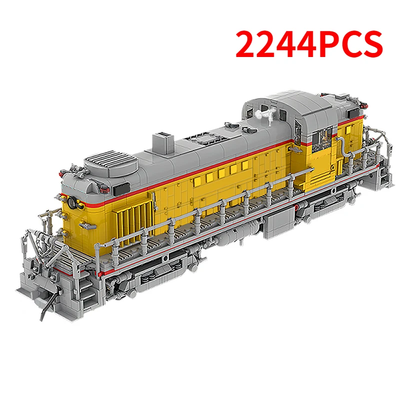 Vintage Steam Train Building Blocks MOC-52188 Union Pacific Railroad Alco RS11 Train Railway Diesel Electric Train Model Kid Toy