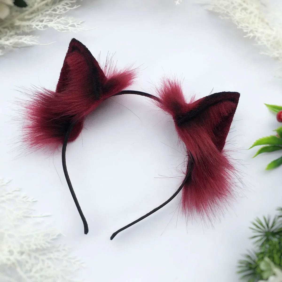

Custom Handmade Imitation Animal Ear Original Wolf Cat Fox Ear Hairhoop Hairband Headwear KC Lolita Christmas Halloween Cosplay