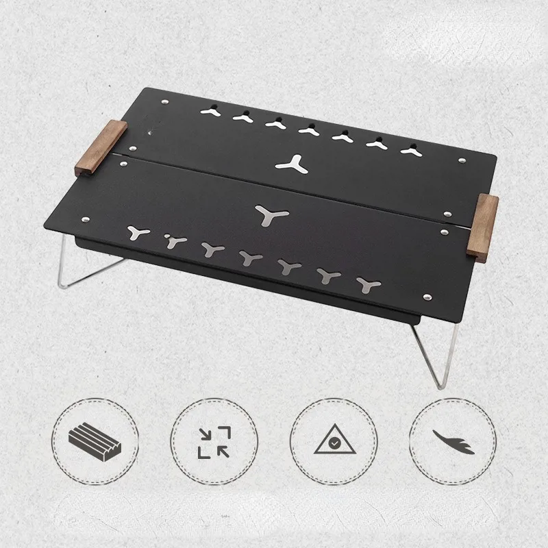 Outdoor Single Folding Table, Hiking, Camping, Portable Table, Aluminum Alloy Folding, Fast Mountain Opening, Wild Dining Table