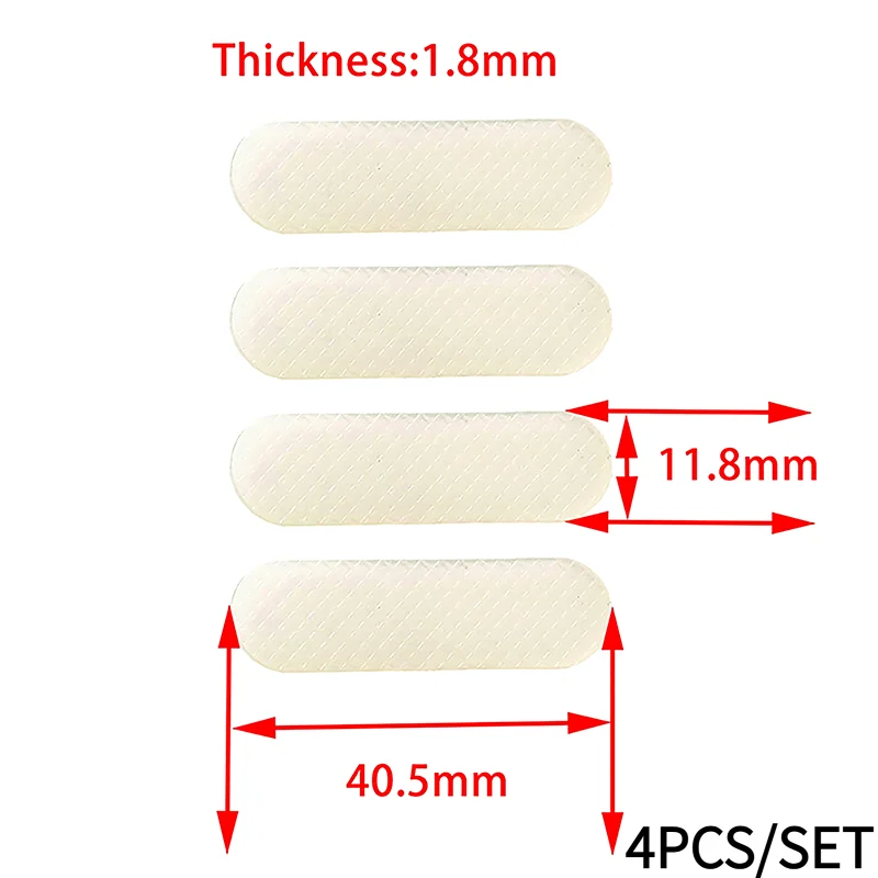 #4PCS/SET Black Rubber Feet Thickness 1.8mm Anti-slip Self-adhesive Silicone Shockproof Protective Pad For Keyboard Base Cabinet