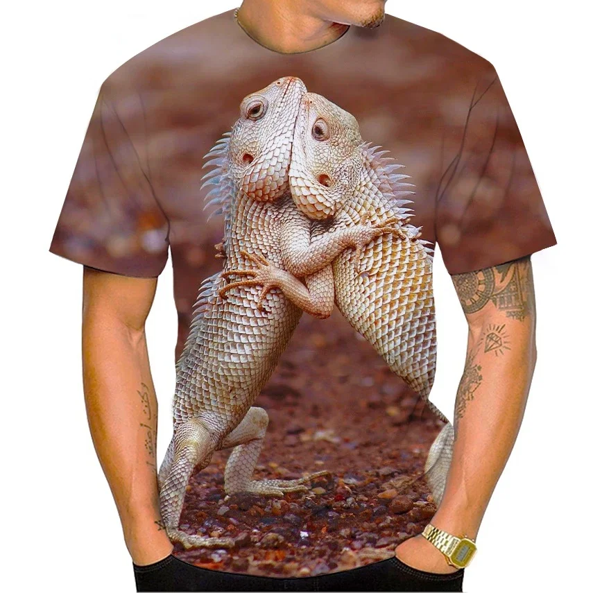 Summer Fashion 3D Animal Print Shirt, Men's Oversized Casual Top, Fun Clothes for Both Men and Women, New Summer Style