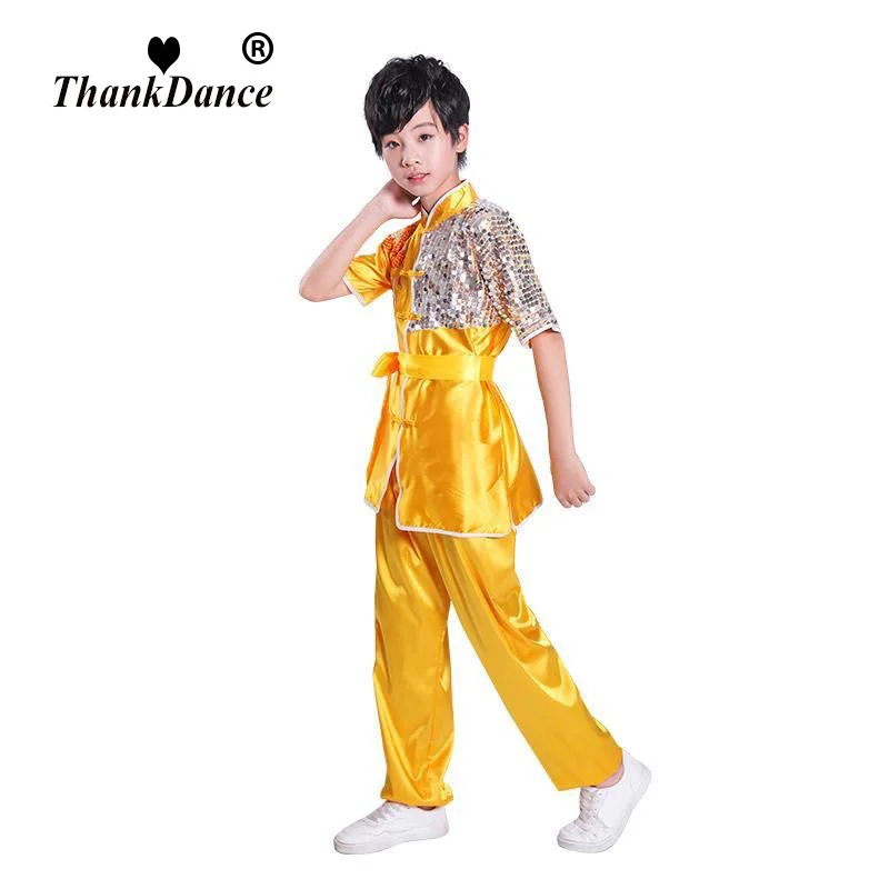 صبي تاي تشي زي فتاة الووشو البدلة أداء الاطفال الكونغ فو فنون الدفاع عن النفس موحدة الأطفال مرحلة الرقص الملابس التناغ التقليدية #2