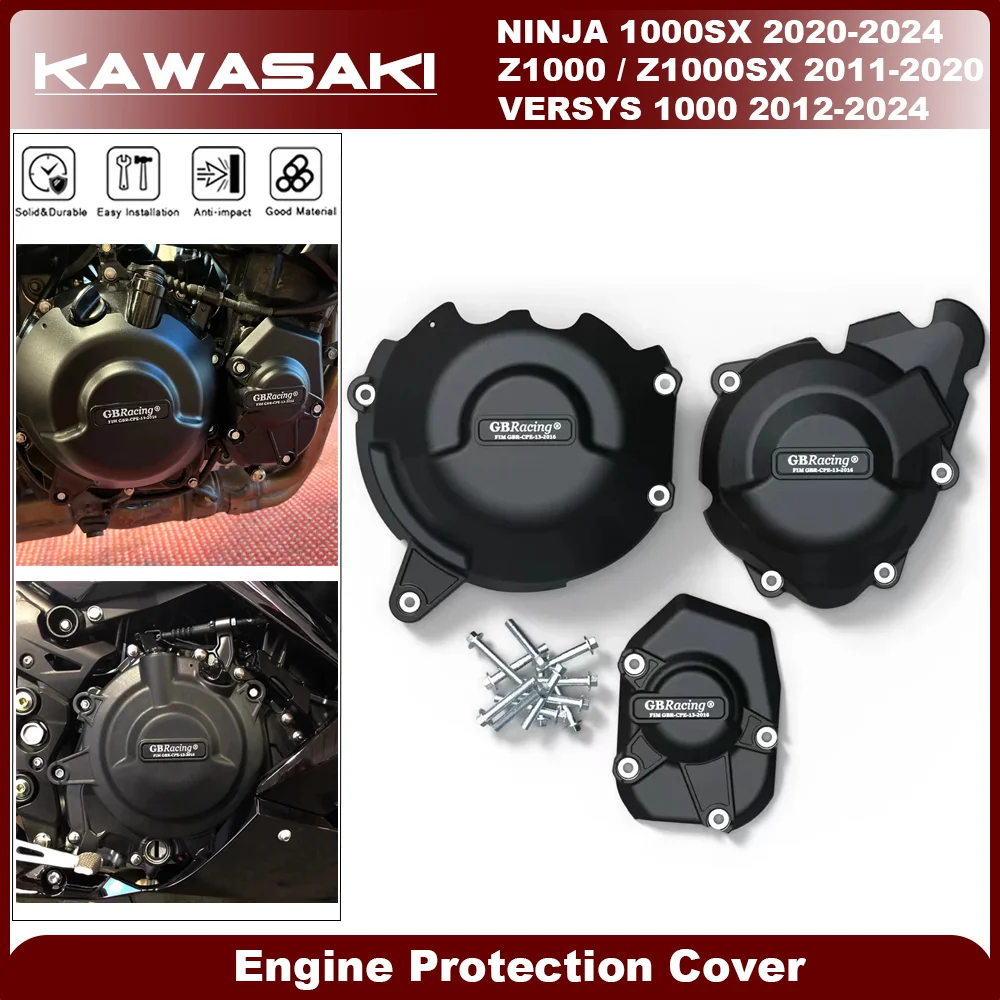 

For KAWASAKI Z1000/SX 2011-2020 NINJA 1000SX 2020-2024 VERSYS 1000 2012-2024 GBRacing Motorcycle Engine Protect Cover