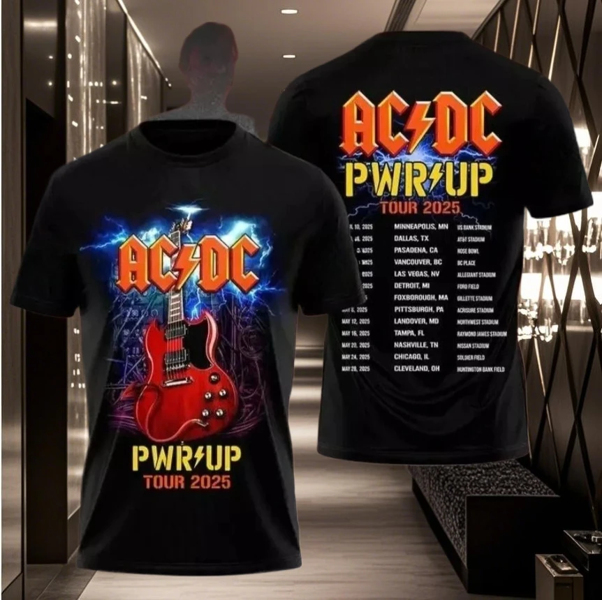 

Spring and summer leisure and fashion are new! AC DC 2025 North American Tour T-shirt, AC DC 2025 Power Up Tour T-shirt