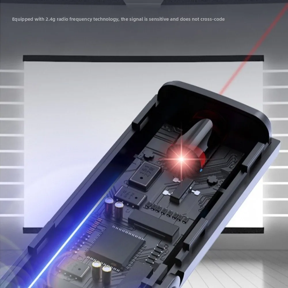 

Сплошной цвет Powerpoint Control Pen Clicker Перезаряжаемый презентационный указатель для PPT Двойная головка приемника Slide Advancer