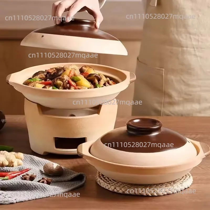 Carbon Hot Pot Barbecue Red Mud Small   Carbon Stove Commercial Household  Clay Casserole Edge
