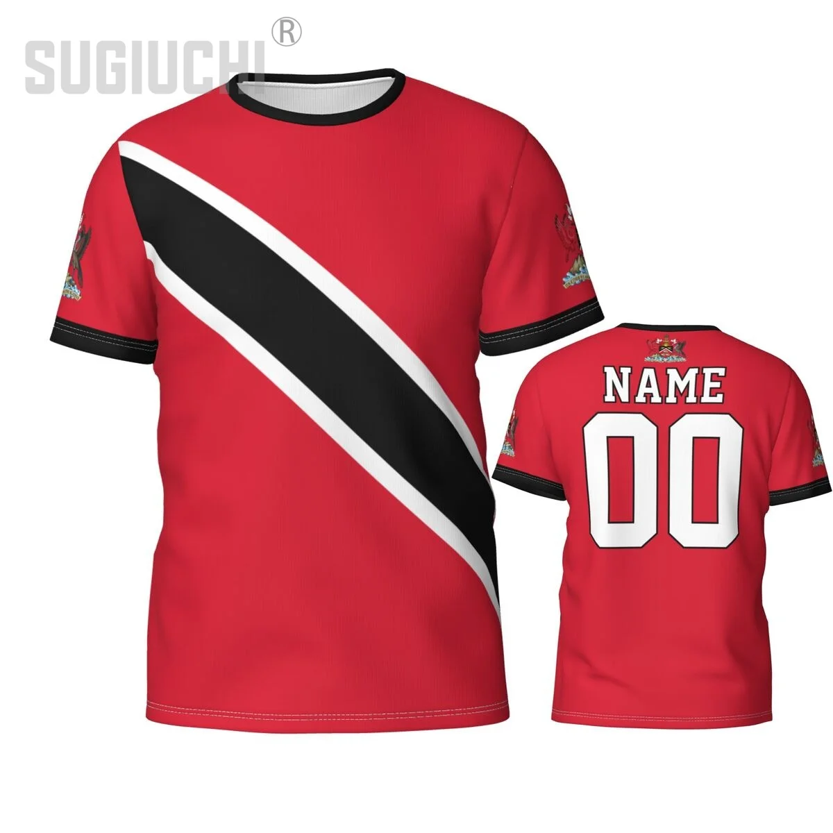 Custom Name Number Trinidad And Tobago Flag Emblem 3D T-shirts For Men Women Tees jersey team Soccer Football Fans Gift T shirt