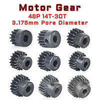 Metal Steel Motor Gear 48P 14T 15T 16T 17T 18T 19T 20T 22T 24T 25T 26T 27T 28T 29T 30T for 1/10 1/8 RC Model Car Drift Racing
