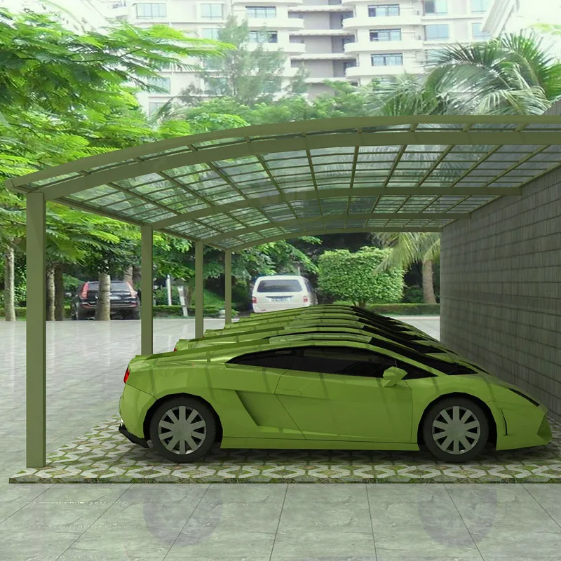 

Hot- Selling Solar Aluminum Structure High Wind Pressure Carport Hip Roof Carport