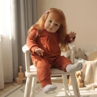 NPK 24 Inch Ellie Lifelike Reborn Baby Doll Soft Touch 3D Skin Art Toddler Newborn Princess Girl Doll with Hand Rooted Hair 2