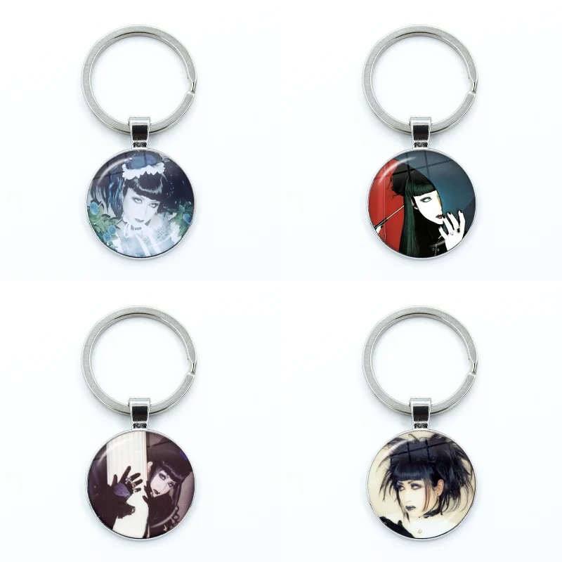 Moi Dix Mois Malice Mizer Mana Sama Glass Pendant Keychain Jewelry Charm Bag Souvenir Key Ring