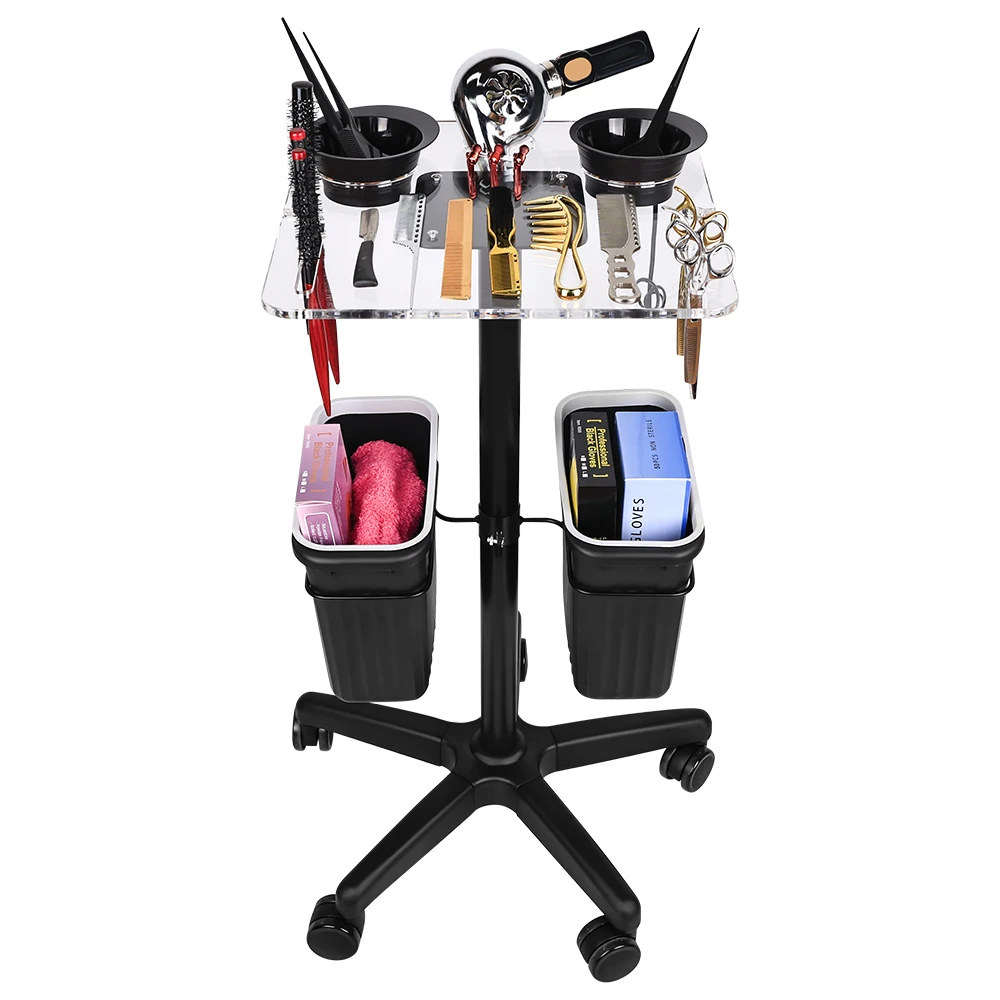

Rolling Tray for Salon Spa Beauty Tattoo Car Detailing - Portable Multifunctional Hairdressing Tool Storage Rack Barbershop