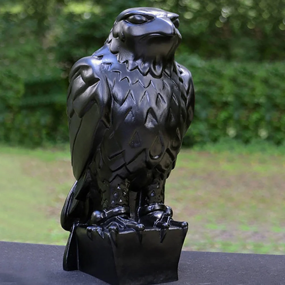 

Resin Eagle Statue Wood Carved Animal Decor For Desktop Tabletop Garden Yard Indoor Outdoor Decoration Home Office Shelf Display