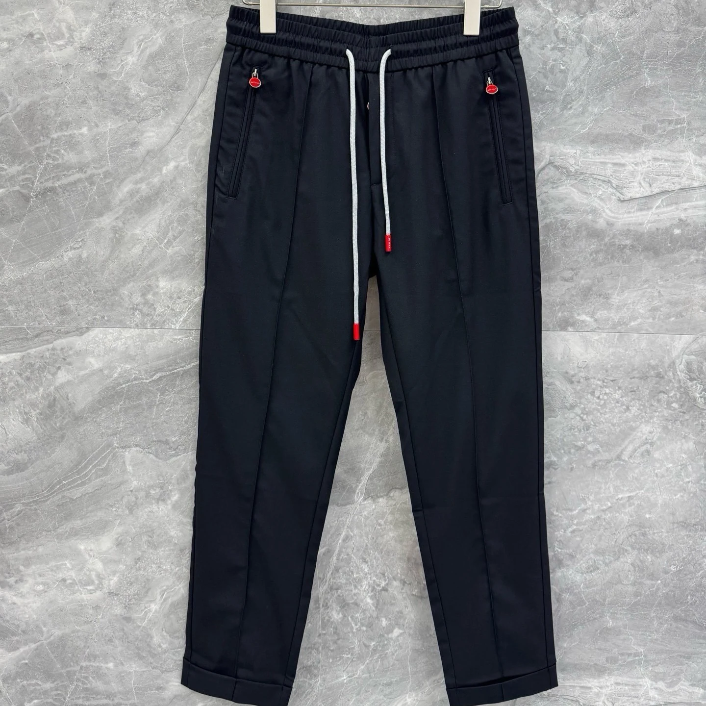 

Ktion 25aw Solid Color Business Versatile Zipper Pocket Elastic Men's Large Size Casual Pants