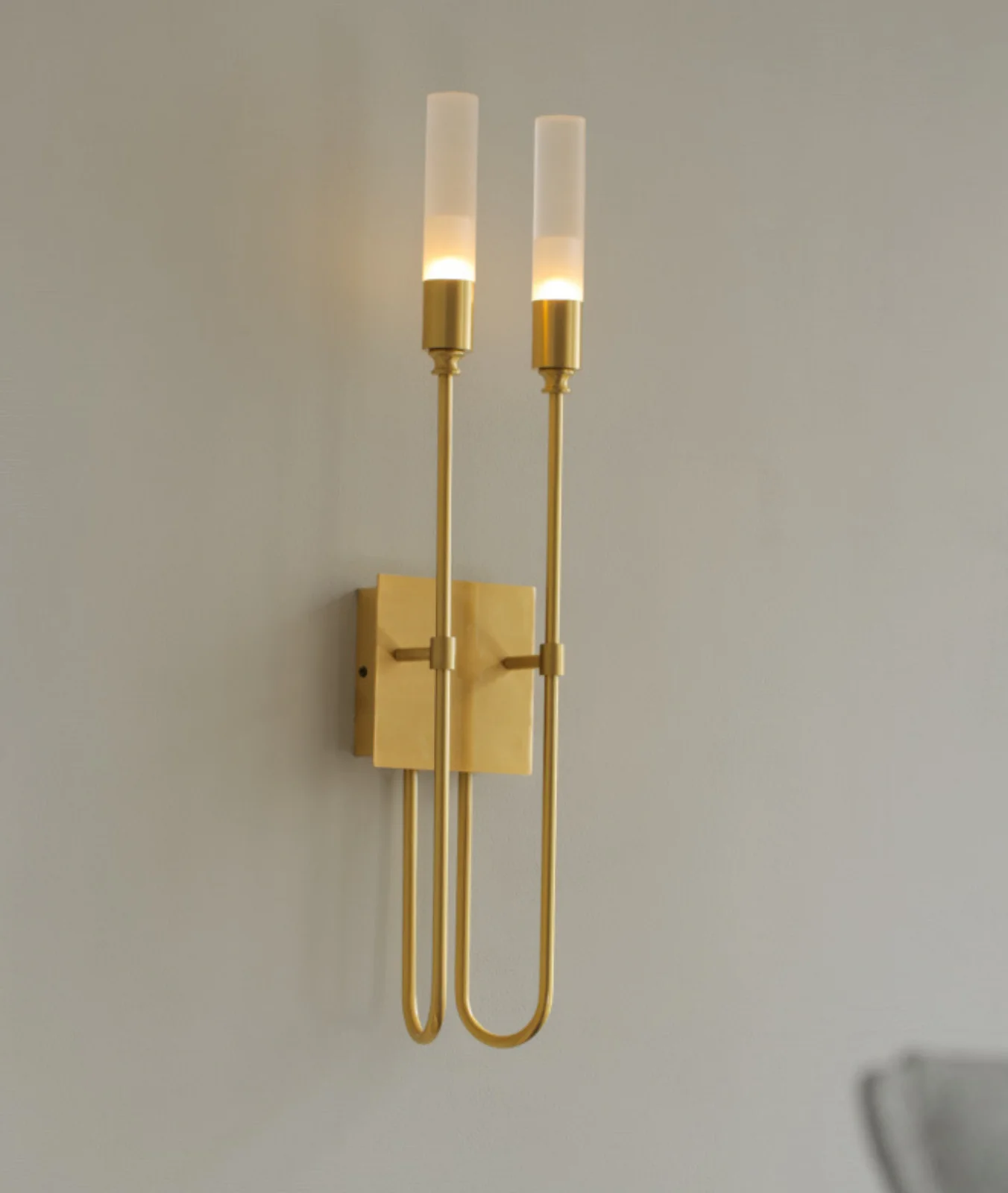 Wall lamp on wall