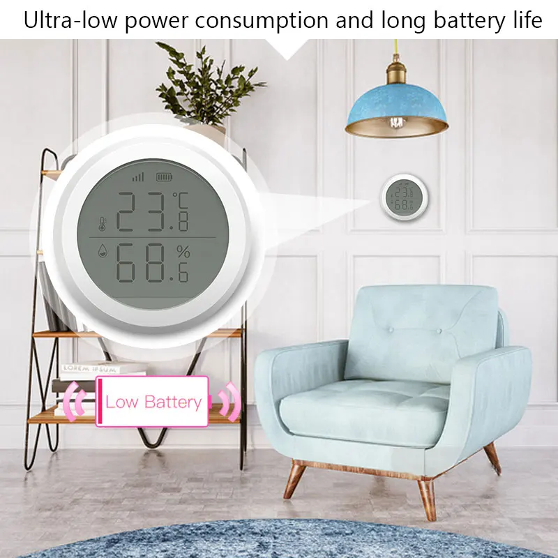 Smart Life Home Automation Scene Security Alarm sensore di temperatura Tuya sensore di umidità alimentato a batteria Wireless Smart Home