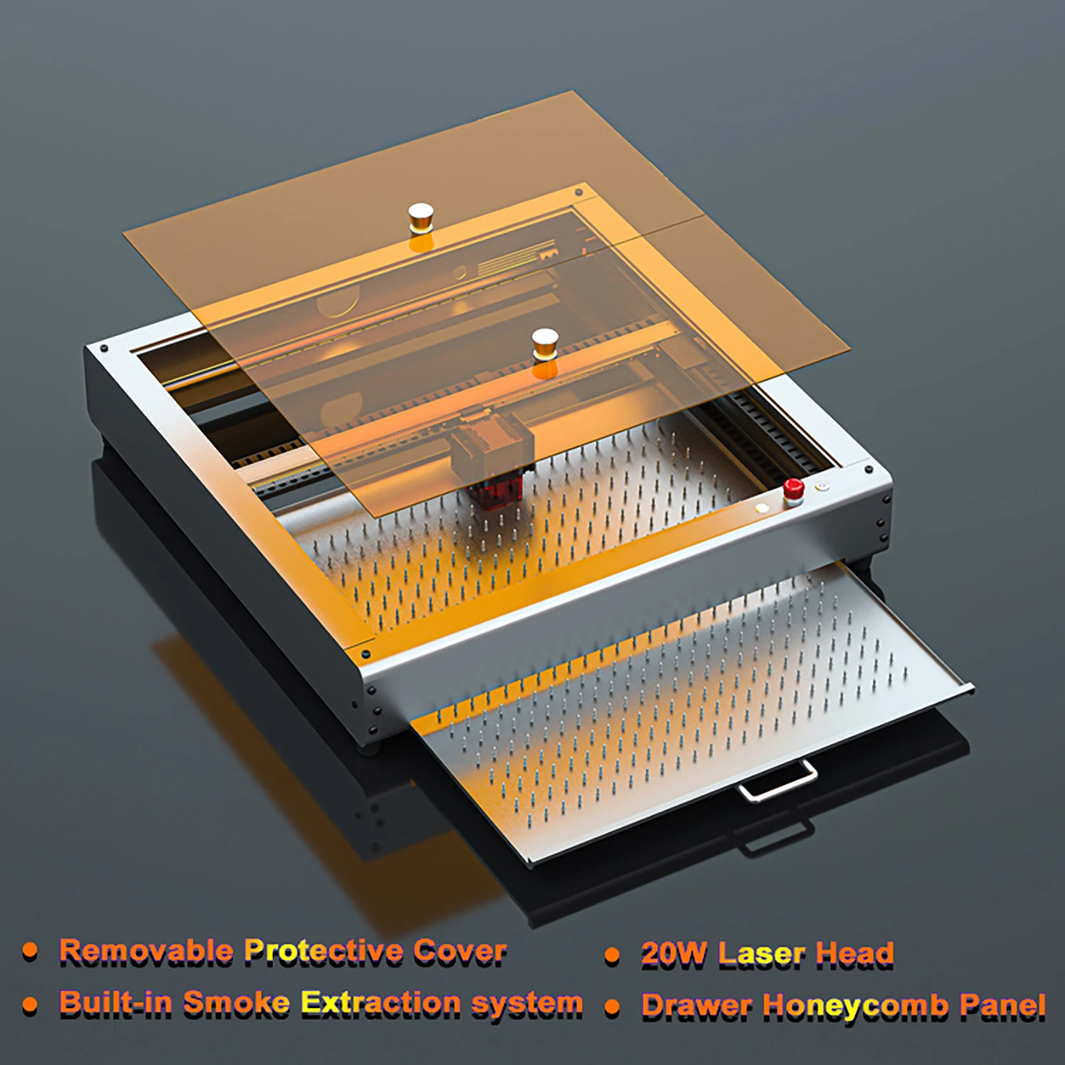 ZBAITU 4in1 Z40 20W Laser Gravador Cortador CNC Máquina De Corte De Madeira Do Metal 3D Router Gravura Com Ar Assist Extrator De Fumaça