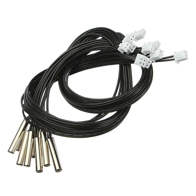 Professional Waterproof 5 x 25 mm 10PCS NTC 10k Ohm 1% 3470 Temperature Sensor Probe thermistor Epoxy probes