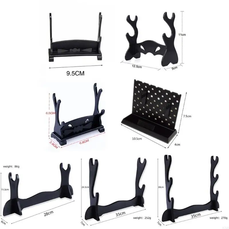 97qd 3 Tiers Messer Display Stand Kapsel Taschenuhr Organisation Rack für Kunstklassen Sammlerhalterung Hold