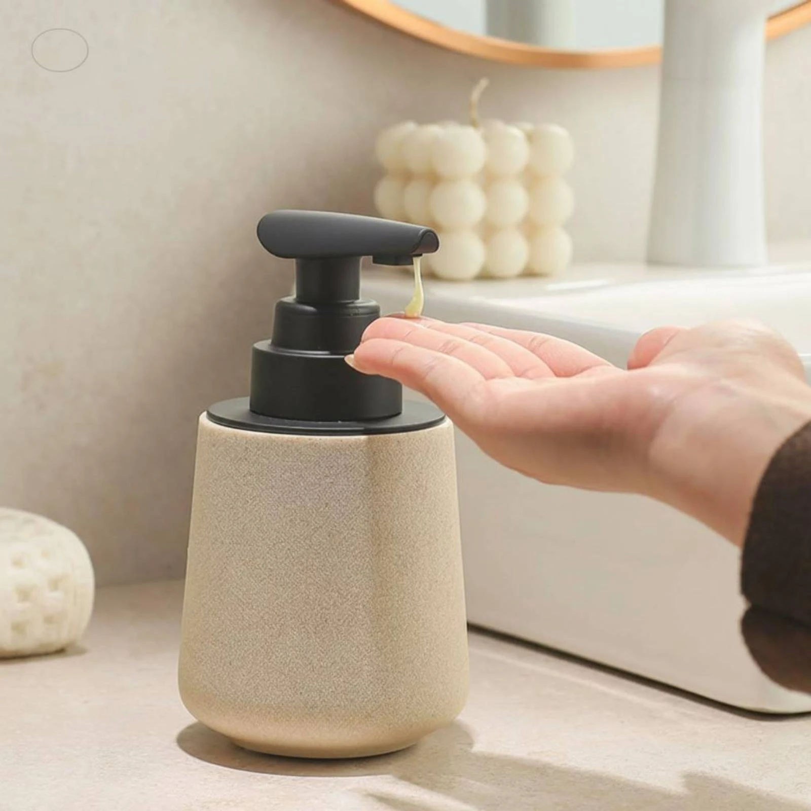 

Rechargeable Soap Pump Easy to Use Automatic Soap Dispenser Bathroom Accessory for Sink Area, Vanity
