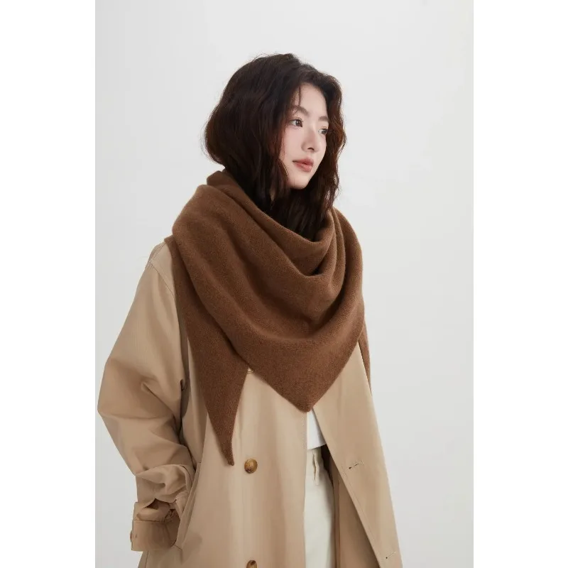 Xale grande de lã completa da moda para mulheres cachecol quente para envolver no pescoço para uso multiuso de outono e inverno