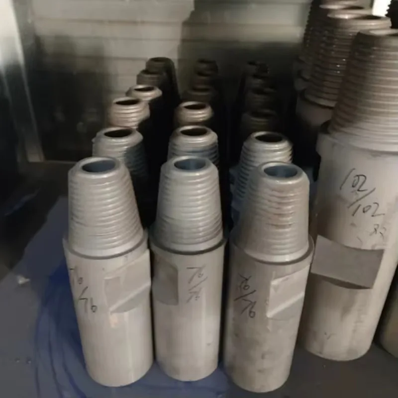 40CrMo Forged Carbon Steel Drill Pipe Joint 57mm for Ore Mining Drilling Tool 42mm Connection Black 6kg