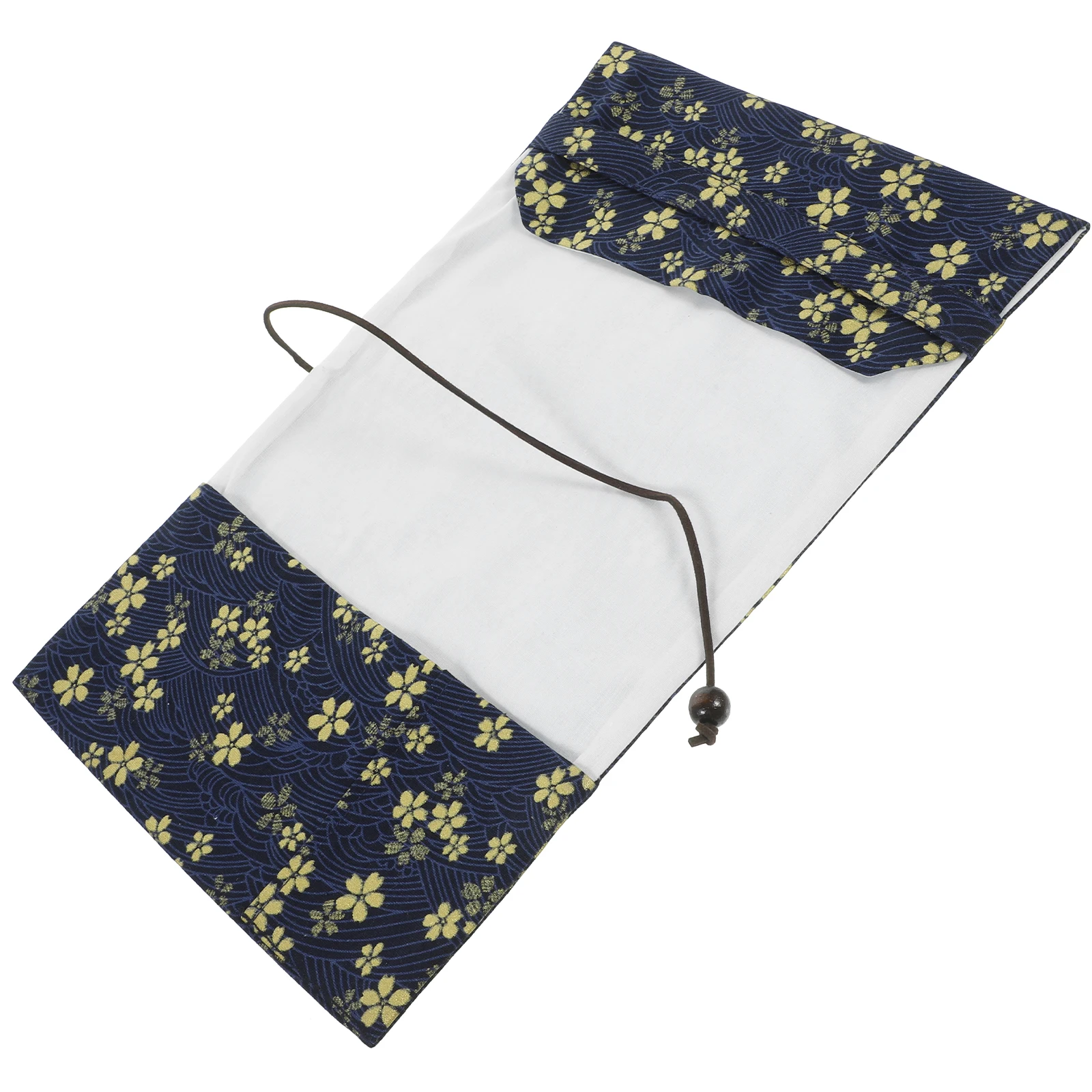 

Fabric A5 Washable Sleeve Bronzing Navy Cloth Protective Cover for Students Book Lovers Handmade Notebook Cover Decorative Book