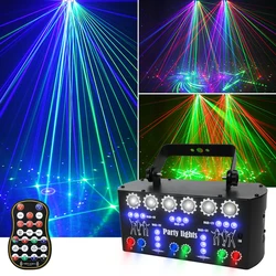 HCWE 27 Eyes Upgraded Version Party Lights Adjustable LED UV Light 4 Major Control Modes Disco Ball Projector Party Accessories