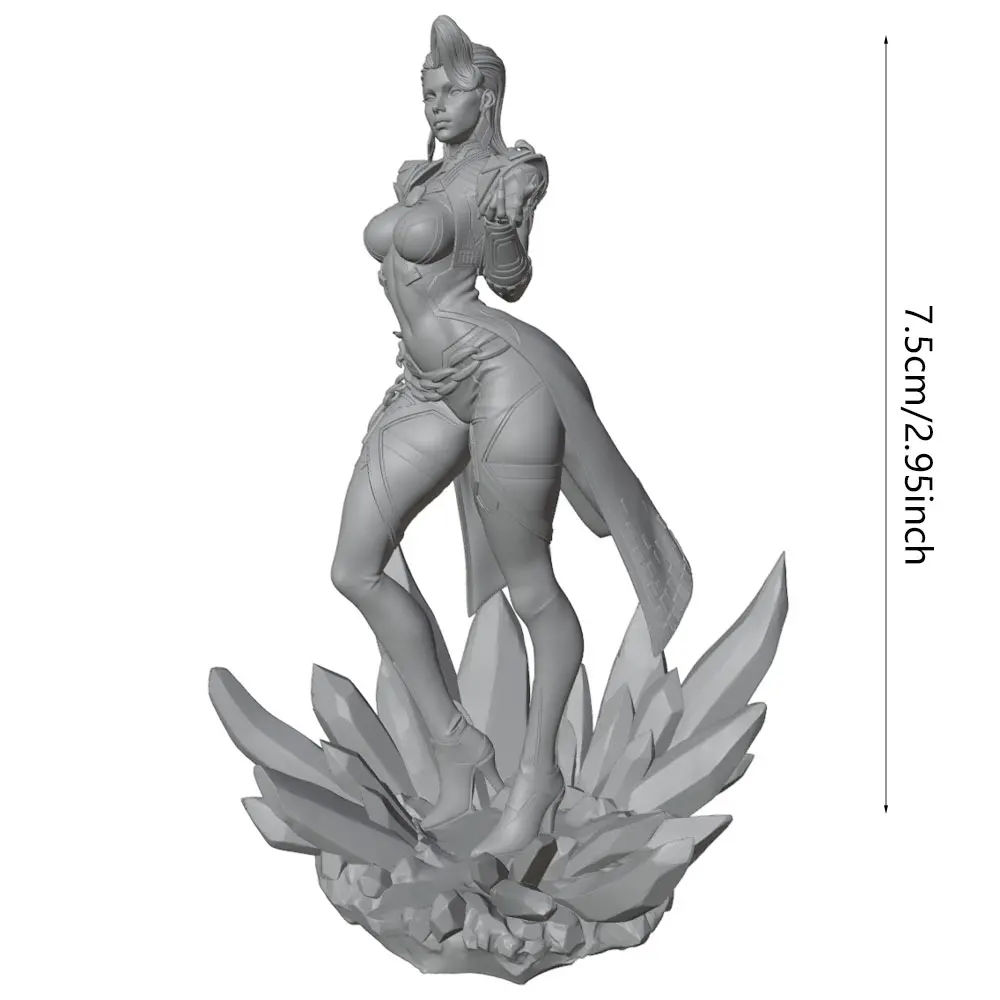 Sexy European King 1/24 Miniature Resin Statue 75mm Handmade Model Kit, 3D Printed Unpainted Requires Hand Painting Resin Model Halloween and Christmas Gift, Mysterious Figure Decoration |   Fine Fantasy Dolls |   Fine Craftsmanship Suitable for Role-Playing Games and Collecting - Miniature Female Character Decorations - Detailed Poses and Sculptures