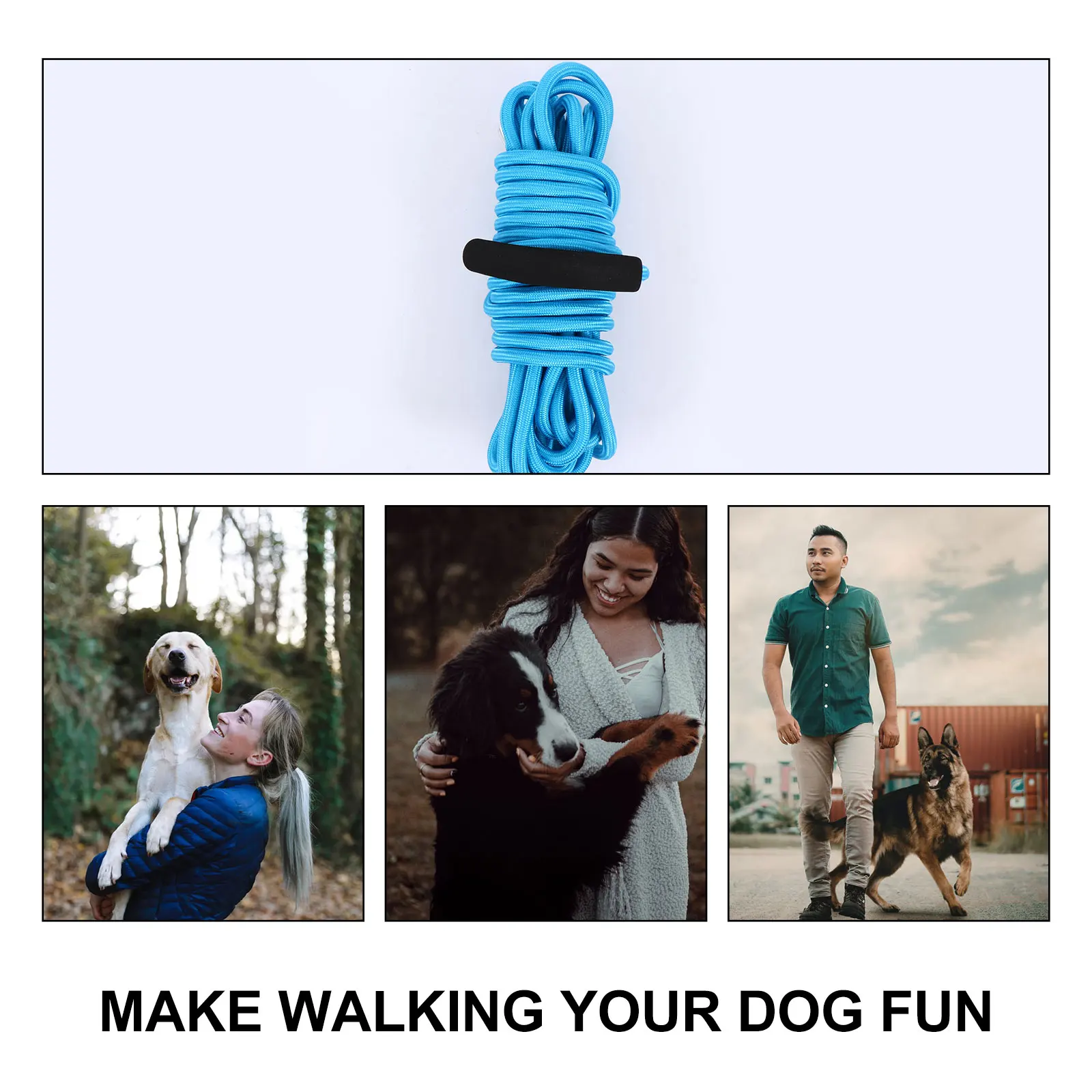 

5 Meter Dog Leash High Density Nylon Pet Heavy Duty Outdoor for Large Dogs Comfort Walking Elastic Safe