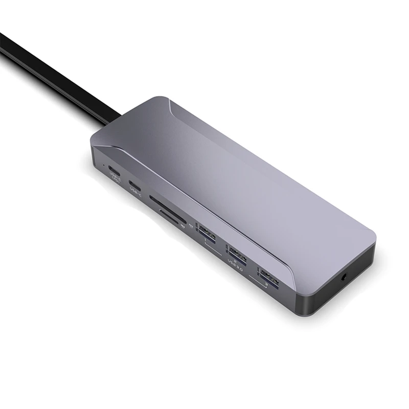 

Концентратор USB C, док-станция USB C 13 в 1 с адаптером концентратора Ethernet 4K USB C, двойной концентратор типа C для ноутбука Mac Pro и Type C