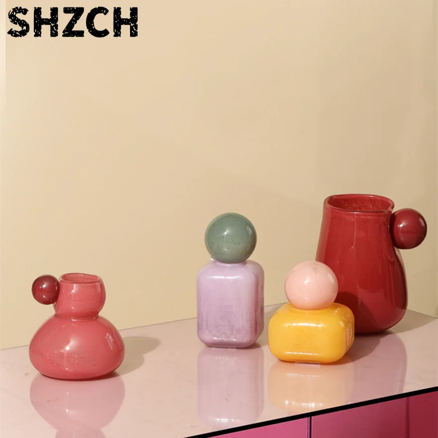 Candy Color Aromatherapy Jar Dopamine Decorative Vase Tabletop Diffuser Bottle Soft Living Room Furnishing INSInspired Decor