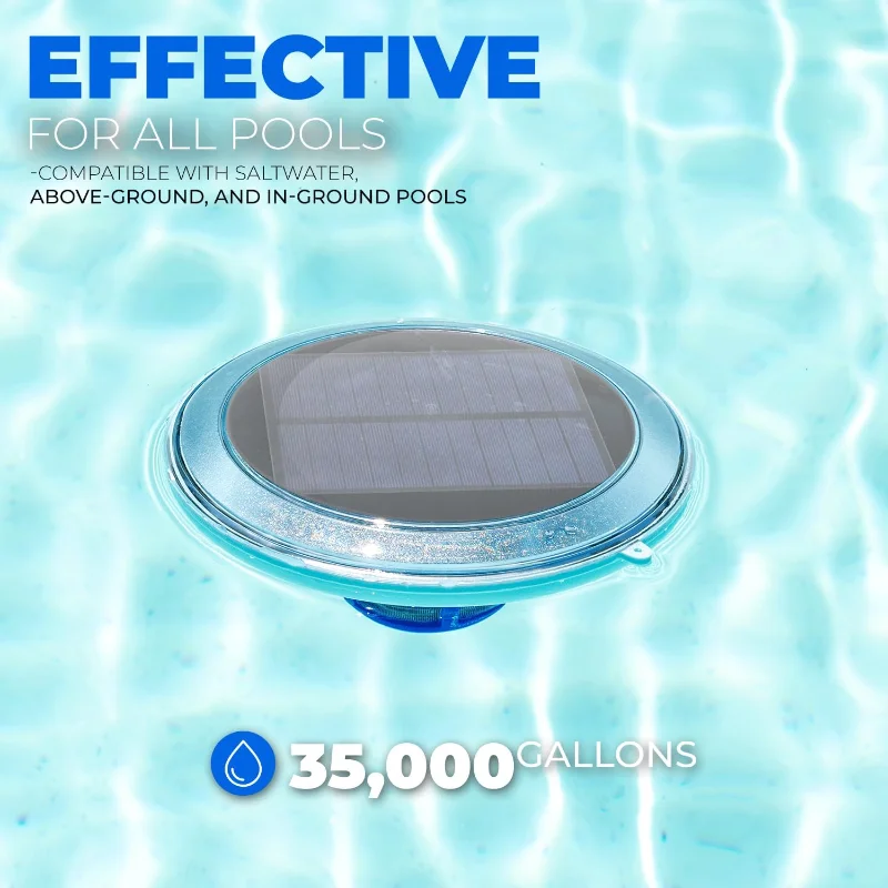 XtremepowerUS Solar Swimming Pool Clarifier Reduce Chlorine up to 30,000Gal Prevent Cloudy Water Purifier