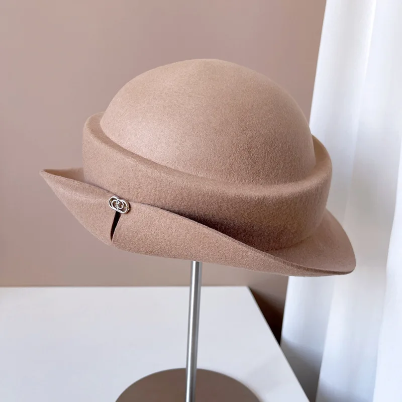 السيدات الفاسناتور الخريف/الشتاء الغلاف الجوي أغطية الرأس الفروسية على غرار قبعة التصوير الفوتوغرافي التصميم التبعي #6