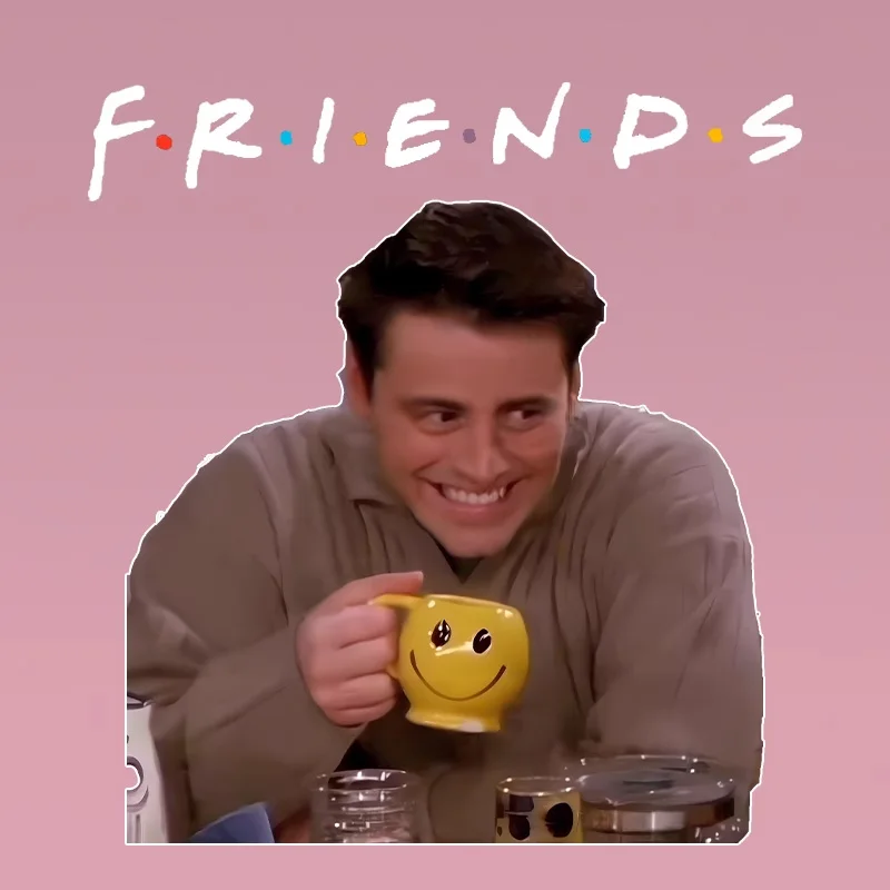 American Drama Friends Joey Chandler Bing Action Figure Toys kawaii Ceramic Mug Funny Creative Cup Birthday Gifts For Boys Girls