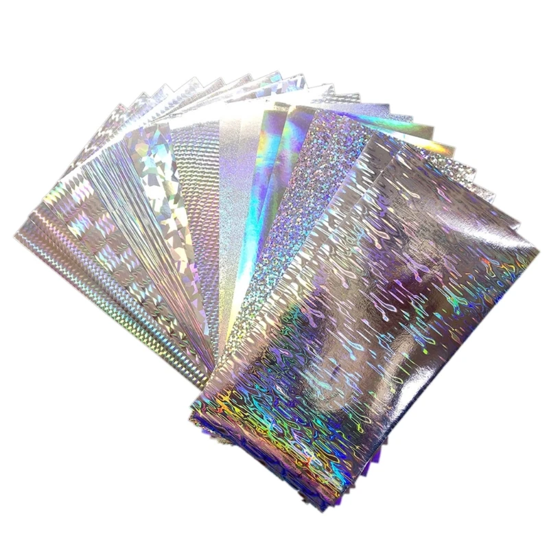 18Pcs Holographics Adhesive Film Artificial Fish Skin Jig Stickers Lure Tape