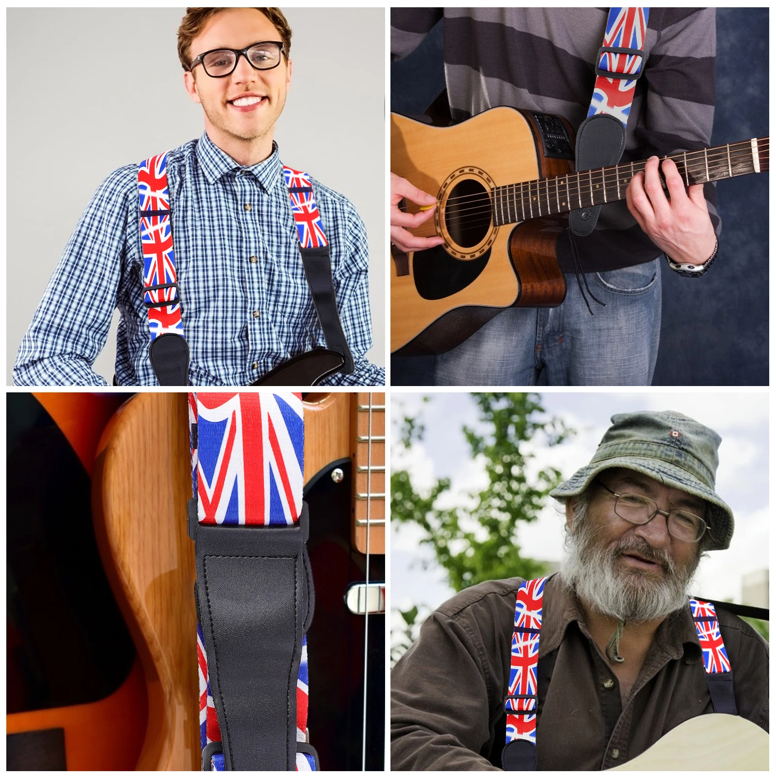 

1pc Printed Guitar Strap Thickened Decorative Music Instrument Accessory Creative Guitar Belt For s Adults Stylish Portable