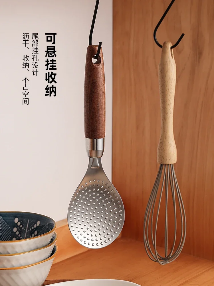 Cuchara antiadherente para arroz, pala de estilo japonés con mango de madera de acero inoxidable 304, para el hogar