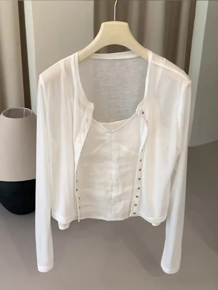 

High-End Black Yoga Sports Top UV Protection Summer Comfortable Casual Inner Wear Commute Style Korean Version Ladies Shirt