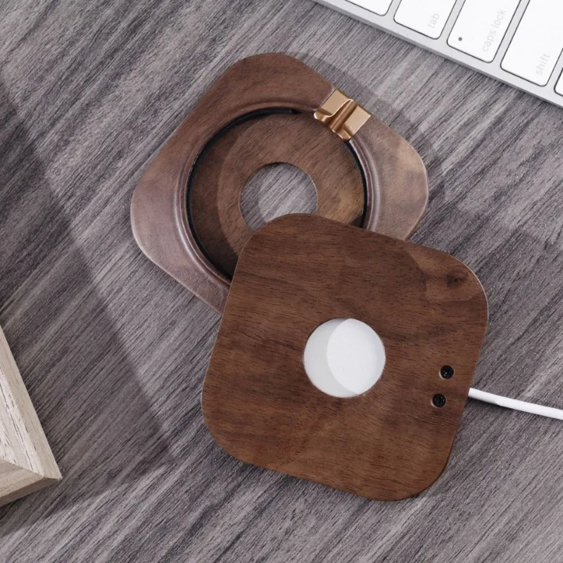 

Magsafe Magnetic Charger Stand Custom Black Walnut Mobile Phone Stand Wall Desktop Suitable for Multiple Scenarios Bracket Gift