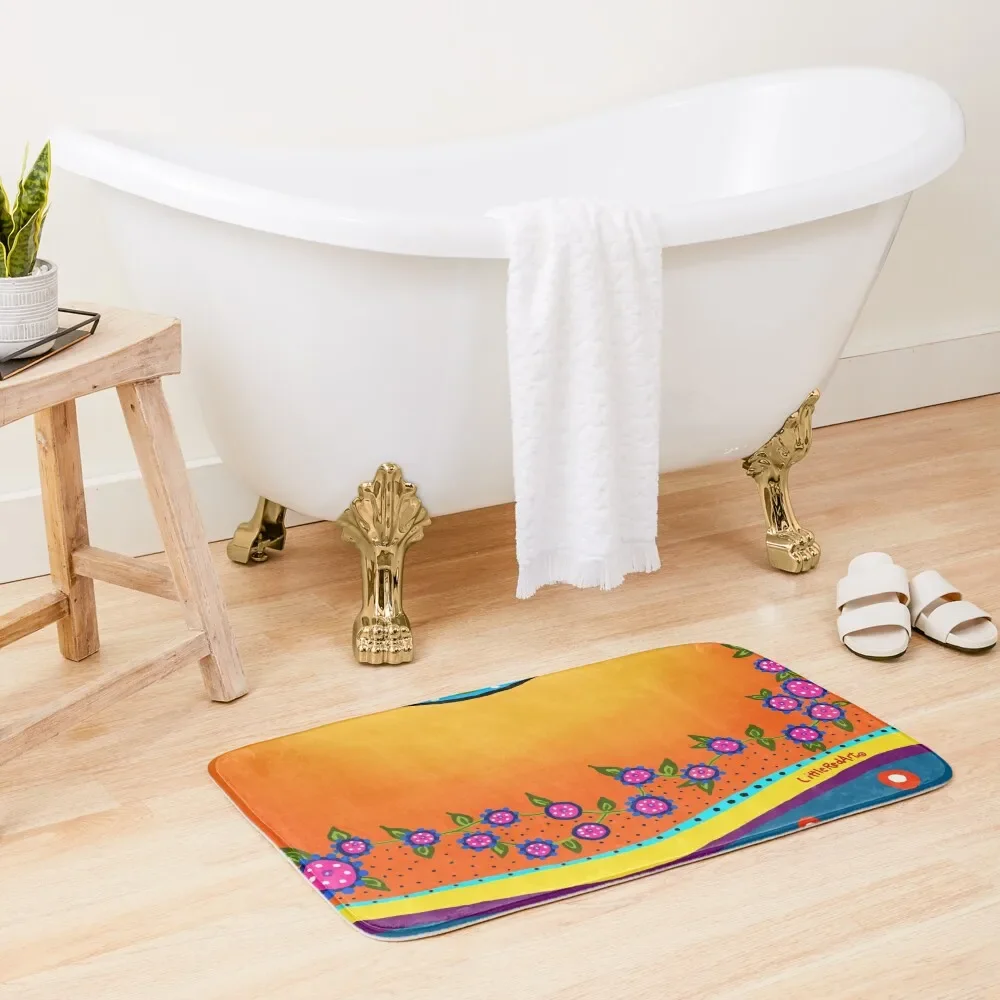 

Blazing Blooms Bath Mat Bathroom Deco Set Ofs In The Bathroom Waterproof Bathroom Rugs Mat
